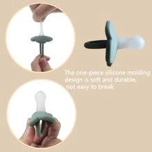 1入經典花形天然乳膠柔軟奶嘴,適用於嬰兒 - 暗黃色 - 查看 2