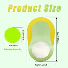 1pc Mini Punch Wave Round Paper Handmade DIY For Greeting Cards Handmade Handbook Making Suitable For Scrapbooking, Handmade Paper, Random Color - Multicolor - View 2