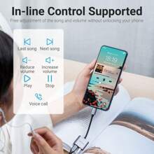 VENTION USB C To 3.5mm Headphone And Charger Adapter, 2-In-1 USB Type C To Aux Audio Jack Adapter With 30W Fast Charging Dongle Cable Compatible With IPhone 15 Pro Max, Samsung S23/S22/S21, IPad Pro, Pixel - Grey - View 7