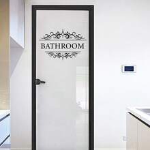 1片浴室裝飾壁貼,可拆卸pvc材質浴室門壁貼,7.8" X 11.8" - 彩色 - 查看 2