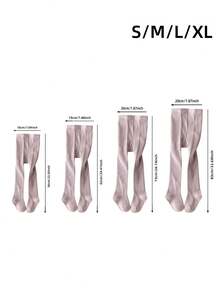 1pc Girl's Solid Color Tights For Daily Wear - Brown - View 2