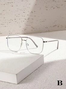 1pc Women's Square Optical Glasses, Suitable For School Students, Minimalist Outfits, Party, Gift For Girlfriend - Multicolor - View 3