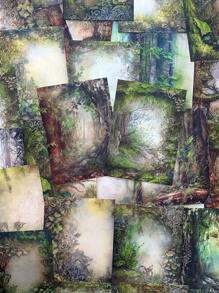 have a good day 30入組苔蘚森林主題的手工藝品拼貼紙,適用於diy手工藝品、禮品包裝、學校用品 - 橄欖綠 - 查看 1