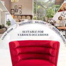 HOMEFUN Accent Chair Leisure Single Chair With Golden Feet - Red - View 5