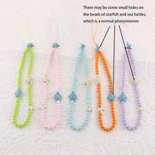 1入綠色波西米亞 Y2k 手工珠織鑰匙扣,手機掛鍊,背包掛鍊配飾,送給母親、妻子、女兒、孫女的禮物 - L001-green - 查看 7