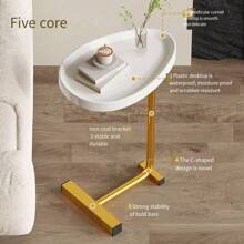 1入迷你咖啡桌,簡易架層,便利移動,適用於房間裝飾和家居廚房配件,臥室家具 - 彩色 - 查看 3