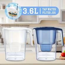 3.6l便攜式濾水系統,帶有活性炭過濾器,有效過濾100l水,適用於家庭和廚房使用 - 藍色 - 查看 1
