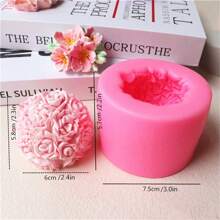 1pc 3d Flower Shaped Silicone Mold For Rose, Tulip, Peony, Chrysanthemum, And Carnation Fondant Cake Decoration, Handmade Soap, Wax Melts, Car Aroma Diffuser, Jewelry Casting- Random Color