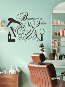 Bộ 1 miếng dán tường tiệm làm đẹp hiện đại - Áp phích cắt tóc phong cách Miếng dán cửa sổ bằng nhựa vinyl - Miếng dán tường tiệm làm tóc - Miếng dán vinyl hình kéo cho tiệm làm tóc hiện đại, Miếng dán, Miếng dán tường, Miếng dán vinyl trang trí nhà cửa, Vật phẩm trang trí mùa xuân Làm mới ngôi nhà của bạn, Miếng dán trang trí Rama Quà tặng sinh nhật tốt nghiệp - màu đen - Xem 5