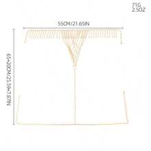 1PC Personalized Set Of Rhinestones, Geometric Triangle Chest Chain With Tassels, Sparkling Crystal Glass,  Bikini Set, Sexy Body Chain As A Gift For Women - Yellow - View 3