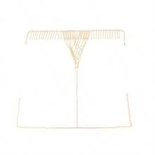 1PC Personalized Set Of Rhinestones, Geometric Triangle Chest Chain With Tassels, Sparkling Crystal Glass,  Bikini Set, Sexy Body Chain As A Gift For Women - Yellow - View 2