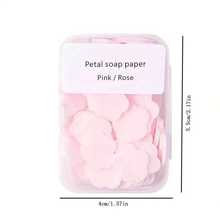 1 Pieza Papel De Jabón Rosa Portátil Mini Con Caja De Jabón, Ideal Para Viajes Y Actividades Al Aire Libre, Hojas De Jabón De Manos Desechables Con Fragancia Floral