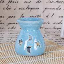 1pc Random Ceramic Incense Burner Aroma Oil Burner, Japanese Style Fragrance Holder With Star & Moon Design - Multicolor - View 5