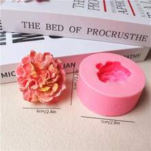 1pc 3d Flower Shaped Silicone Mold For Rose, Tulip, Peony, Chrysanthemum, And Carnation Fondant Cake Decoration, Handmade Soap, Wax Melts, Car Aroma Diffuser, Jewelry Casting- Random Color