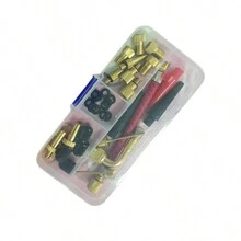 31pcs/Set Bicycle Valve Adapter & Air Pump Connector For Sv Av Dv Valves - Multicolor - View 1