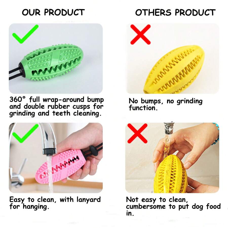 2Pcs Dog Treat Toys, Indestructible Dog Chew Toys Interactive Dog Toys