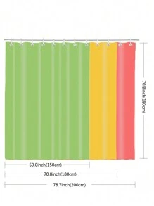 1入組鳳凰印花聚酯方形防水淋浴簾,現代風格適用於家庭浴室 - 彩色 - 查看 3