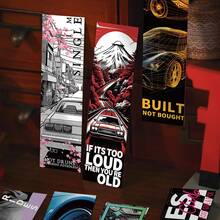 30pcs Jdm-Style Modified Car Theme Bookmark Creative Personalized Mini Card For Wall Or Table Decoration, Diy Craft - Multicolor - View 6