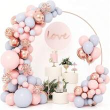 粉藍色氣球拱門套裝,生日派對裝飾用品,成人派對裝飾,婚禮和情人節現場裝飾 - 彩色 - 查看 1