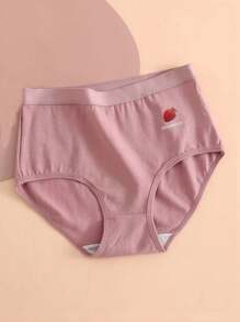 paquete de 5 bragas triangulares básicas, de cintura alta, cómodas, transpirables y elásticas, con estampado de frutas y flores