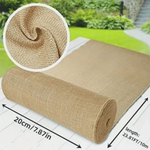 1pc, Gardening Coarse Burlap Roll - Multi-Purpose Coarse Burlap, High Density Yellow  Fiber Material For Decoration, Home Centerpiece, Rural Party Decoration Total Length 393.7 Inch - Brown - View 2