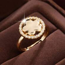 1 件優雅氧化鋯裝飾戒指,適合小眾風格女士 - 戒指 - 查看 10