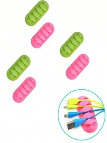 3pcs Giữ Của bạn Cáp Và Với Cái này 1 Miếng Silicone Cable - Đỏ - Xem 6