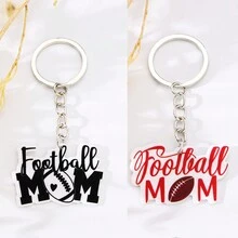 1 件精美手繪足球鑰匙圈、時尚派對紀念品和送給足球迷、父母和朋友的禮物 - 彩色 - 查看 16