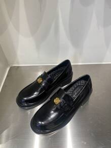 Zapatos Mary Janes Con Suela Gruesa Y Detalle De Flor De Camelia, Clásicos Con Plantilla Masajeadora De Guijarros, Zapatos Retro Con Un Solo Toque De Suela Gruesa Y Forro De Peluche, Nueva Colección De Otoño E Invierno