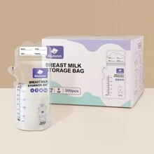 Breastmilk Storage Bags - 60pcs/120 Pcs/200pcs,3Ounce /6Ounce/9Ounce, Meet Different Needs,Self-Standing With Pour Spout, Space-Saving Flat Profile, Ideal For Convenient Breastfeeding And Milk Storage, Refrigeration & Freezing - 深紫色(250ml) - 查看 9