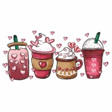 S/l情人節字母熱轉印設計,熱熨貼標籤可以水洗,適用於衣服、手提包、牛仔褲和裝飾 - 多色 - 查看 2