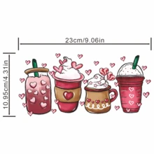 S/l情人節字母熱轉印設計,熱熨貼標籤可以水洗,適用於衣服、手提包、牛仔褲和裝飾 - 多色 - 查看 3