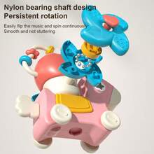 嬰兒旋轉木馬固定吸盤玩具,適用於高腳椅或餐桌,教育性和安撫,適合作為新年或生日禮物 - 藍色 - 查看 6