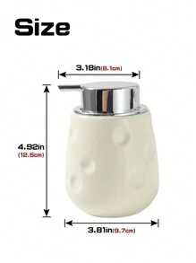 1 件陶瓷按壓式分配瓶,適用於浴室、梳妝台、沐浴露、洗髮容器 - 白色 - 查看 2