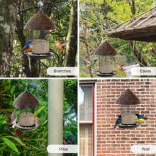 Squirrel-Proof Metal Wild Bird Feeder With Perch And Drain Holes - 自然的 - 查看 5