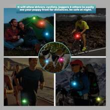 1pc Random Color LED Pet Pendant Collar, Waterproof Dog Collar Light For Outdoor Walking, Silicone LED Dog Collar Dog Tag Light For Night, Battery Included