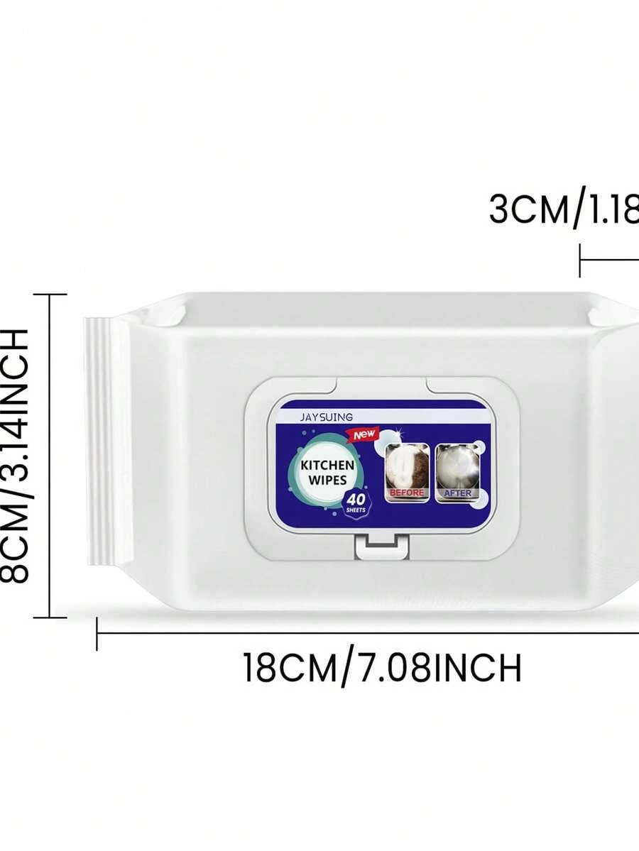 廚房清潔濕巾,多效厚重濕巾,用於清潔廚房頑固污漬、油垢和油汙 - 白色 - 查看 1