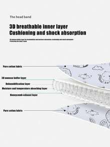 1pc Baby Stroller & Car Seat Safety Belt, Adjustable Sleeping Support Headrest, Eye Mask Strap, Car Assist Accessory - Pink - View 4