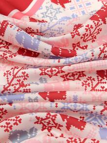 1 條女士幾何圖案印花圍巾 - 彩色 - 查看 4