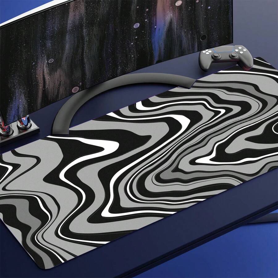 Big Art Mousepad White Black Desk Protector Pad On The Table Pads Computer Mat Xxl Mouse Pad Extended Pad Deskmat Office Carpet - Apricot - View 1