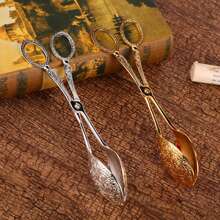 1pc Gold-Colored Metal Salad Spoon Clip, Exquisite Buffet Party Dessert Tool For Birthday Party And Dinner, Kitchen, Christmas Gift - Gold - View 8