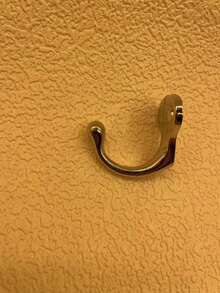 1pc Thickened Antique Single Hook Door Hanger - Silver - View 3