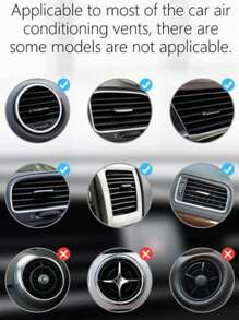 1pc Car Air Outlet Phone Holder - Black - View 7