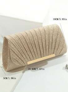 Luxuosa Gola Elástica Coração De Pérola Com Decoração De Strass Versátil E Fashion Para Mulheres, Conjunto De Pulseira, Brinco E Colar De Strass Para Noiva Em Festa, Bolsa De Noite Com Babado, Bolsa De Ombro Com Corrente, Conjunto Clutch De 4 Peças