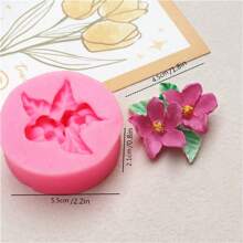 1pc 3d Flower Shaped Silicone Mold For Rose, Tulip, Peony, Chrysanthemum, And Carnation Fondant Cake Decoration, Handmade Soap, Wax Melts, Car Aroma Diffuser, Jewelry Casting- Random Color