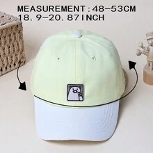 1pc Unisex Polar Bear Embroidered Breathable Baseball Cap, Sun Protection - Yellow - View 2