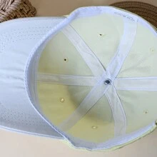 1pc Unisex Polar Bear Embroidered Breathable Baseball Cap, Sun Protection - Yellow - View 5