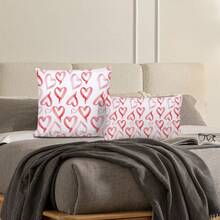 1 件可愛心型輕奢枕套,由真正的桃皮絨布料製成,雙面印花,適合日常使用、送禮、家居裝飾、客廳、臥室、沙發、扶手椅、藝術、節日、藝術設計、氛圍、情人節、圓點【雙面印花,精緻拼接】 - 彩色 - 查看 8