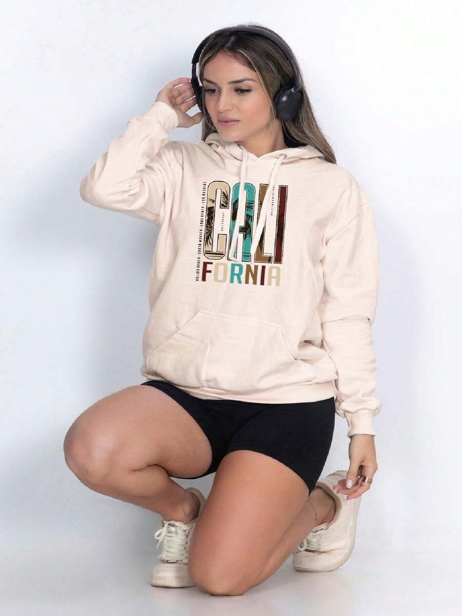 Women Sweatshirts - 米色 - 查看 1