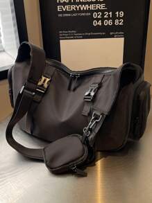 簡約、優雅且時尚的純色背包,適用於學校、通勤、休閒、運動、健身、旅遊和戶外旅行背包、旅行袋、旅行套件、旅行用品、旅行組織袋、旅行必備品和旅行配件 - 黑色 - 查看 8